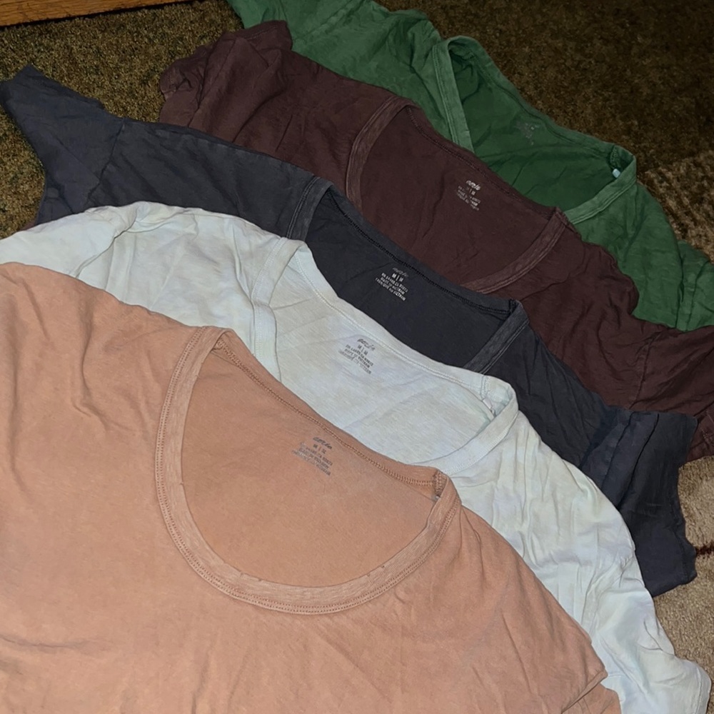 Lot of 5 AERIE BOYFRIEND VOOP
OVERSIZED T-SHIRTS American Eagle tee shirts M